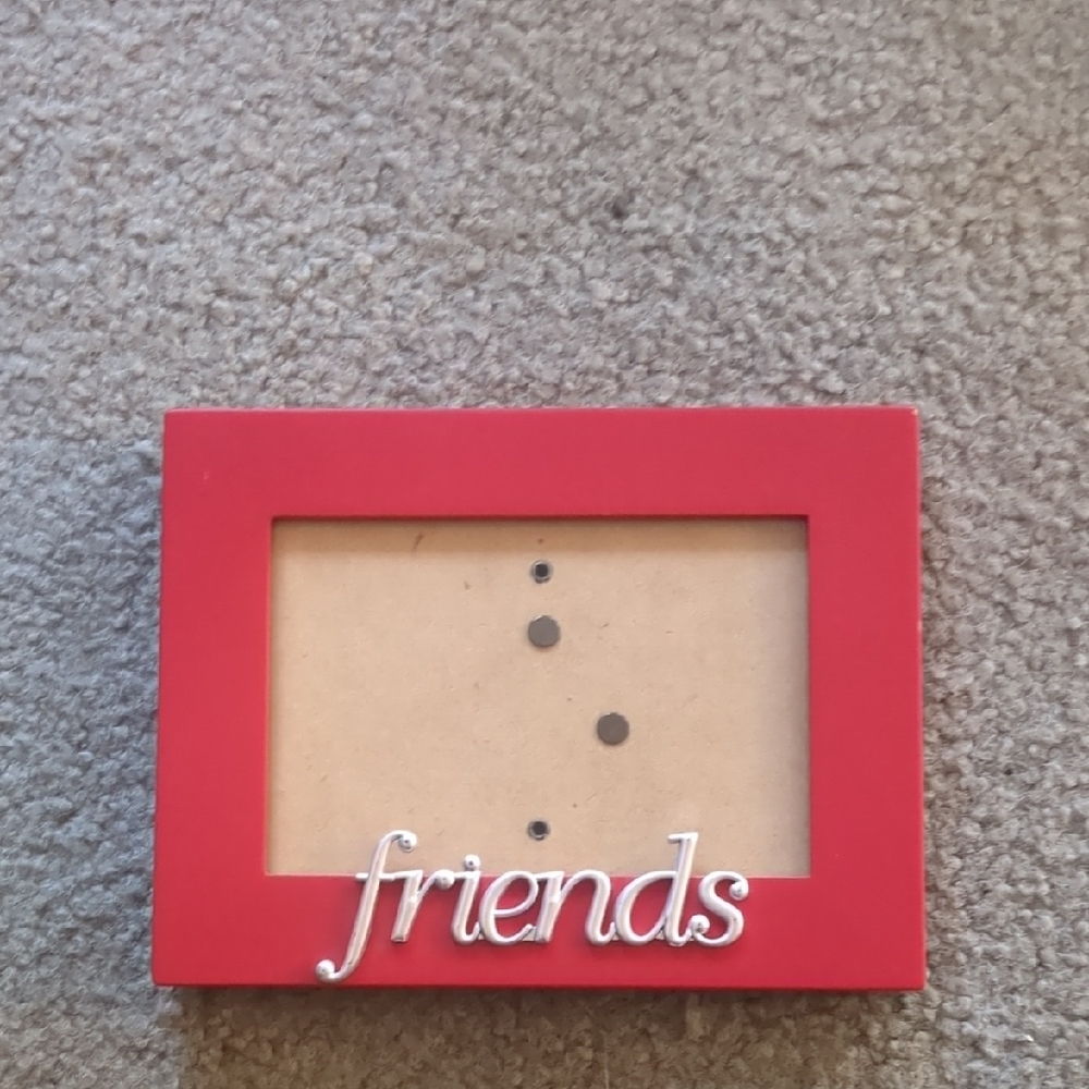Vibrant Red Picture Frame Accent